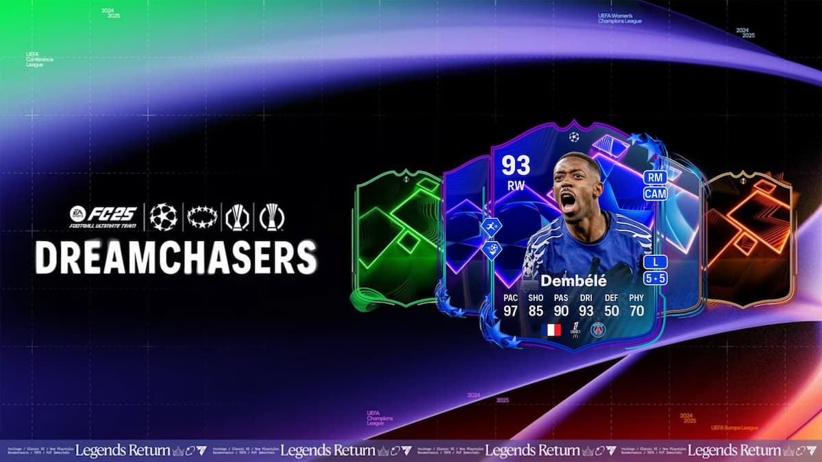 Image of Ousmane Dembele Dreamchasers SBC item in EA FC 25