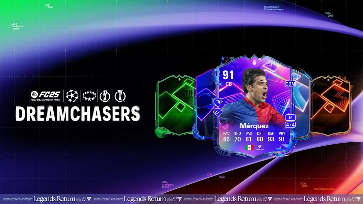 Rafael Marquez Dreamchasers Hero SBC card in EA FC 25