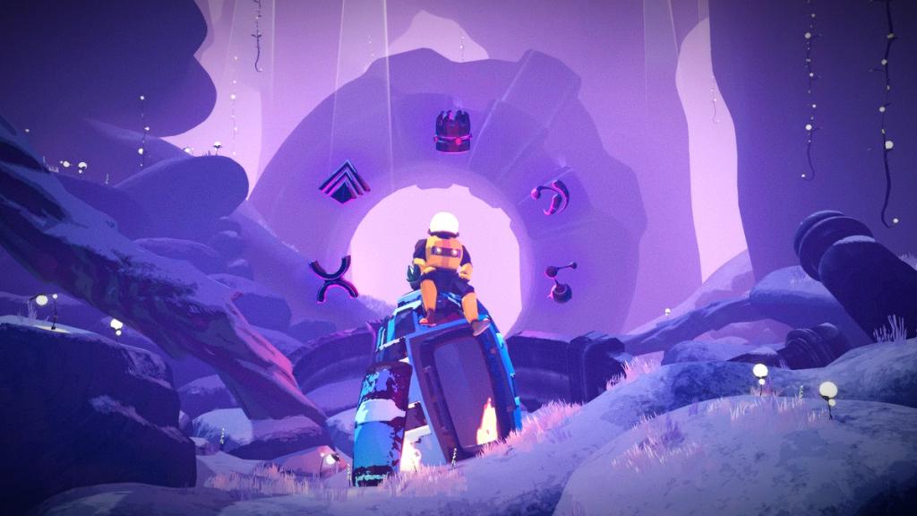 The official splash screen for Risk of Rain 2's Artifact Update.