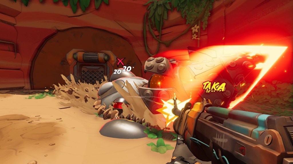 A gameplay screenshot from Roboquest via Steam.