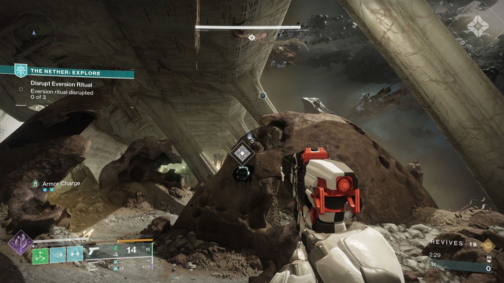 Rock with Trenchway Tithing Worm one in Destiny 2