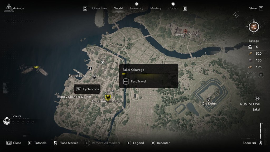 The Sakai Kakurega map marker