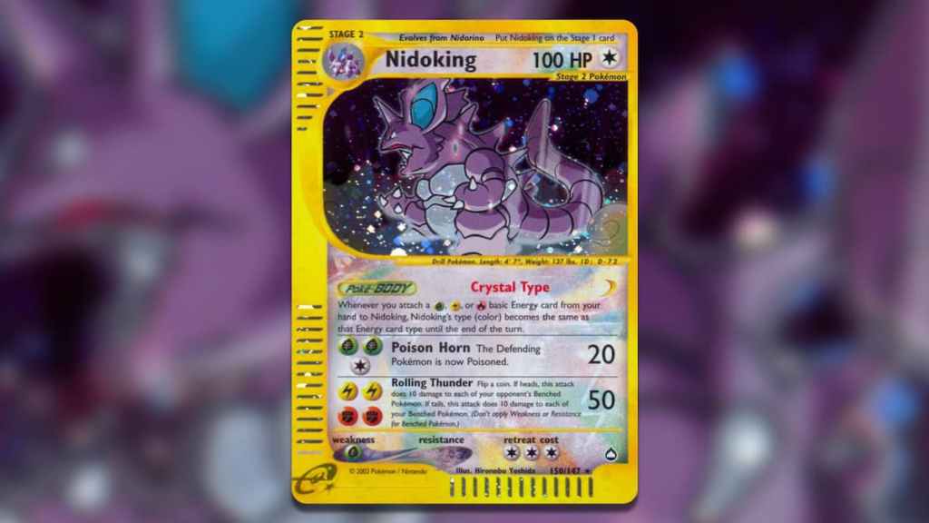 Screenshot of Aquapolis Nidoking Pokemon TCG