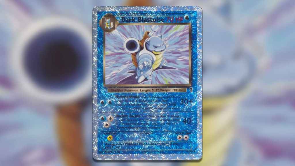 Reverse Holofoil Dark Blastoise (Fireworks) Card from Legendary Collection