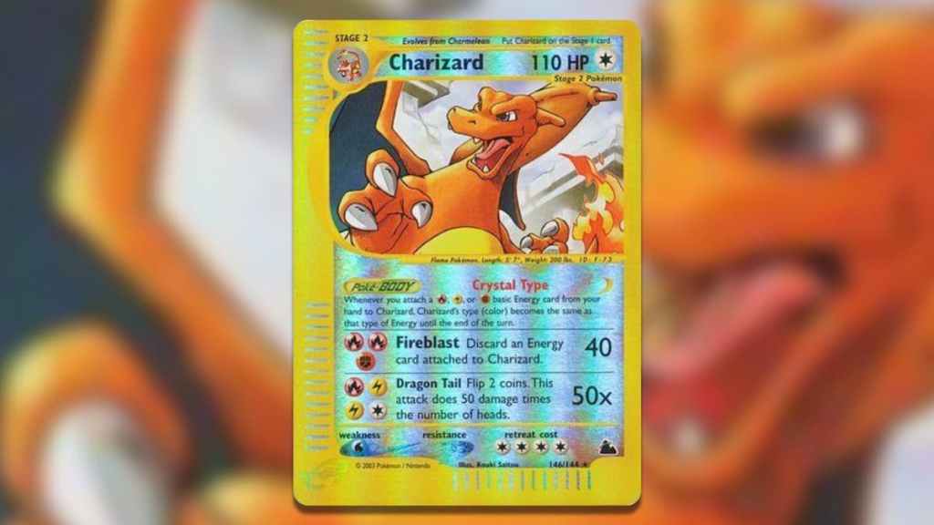 Screenshot of Reverse Holo Skyridge Charizard Pokemon TCG