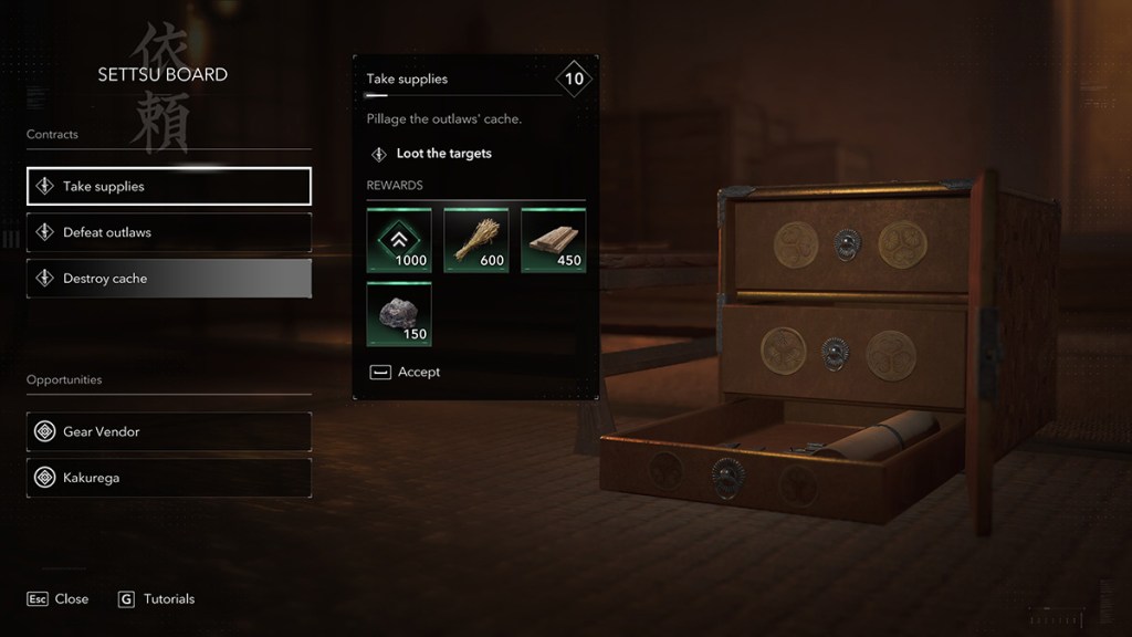Selecting a contract from the file box