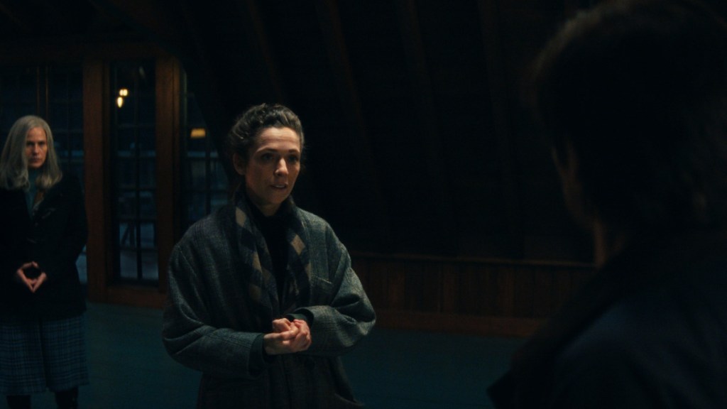 Innie Mark and Outie Mark have a heated debate about the future in Severance Season 2 finale