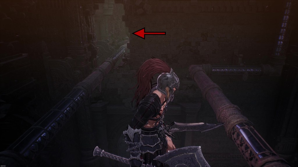 Pipes hanging into the air leading through a hole in the wall