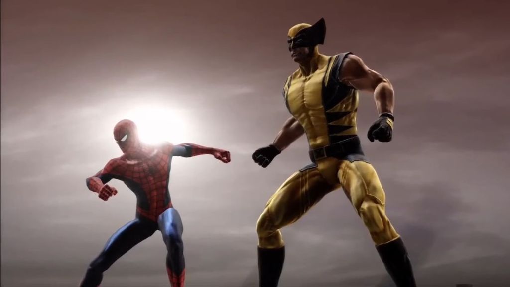 Spider-Man and Wolverine in Spider-Man Web of Shadows