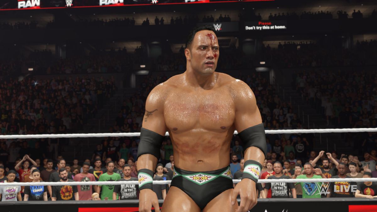 The Rock gets bloody and sweaty in WWE 2K25