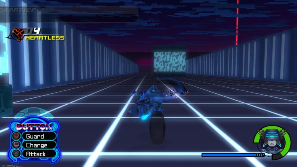 Tron light cycle mini-game in Kingdom Hearts 2