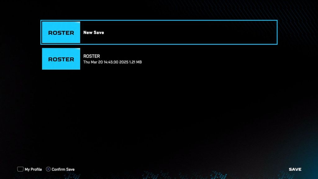 Load Live Save in MLB The Show 25