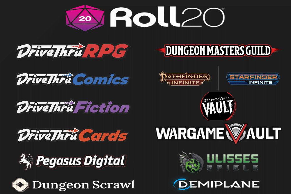 A collection of logos for properties attached to the Wolves of Freeport branding. 