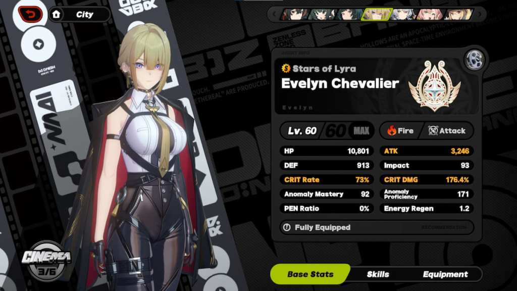 Evelyn in Zenless Zone Zero