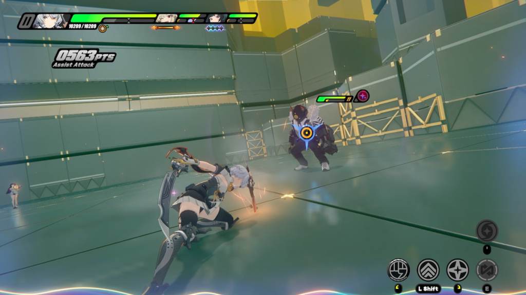 Silver Anby launching a Defensive Assist in Zenless Zone Zero