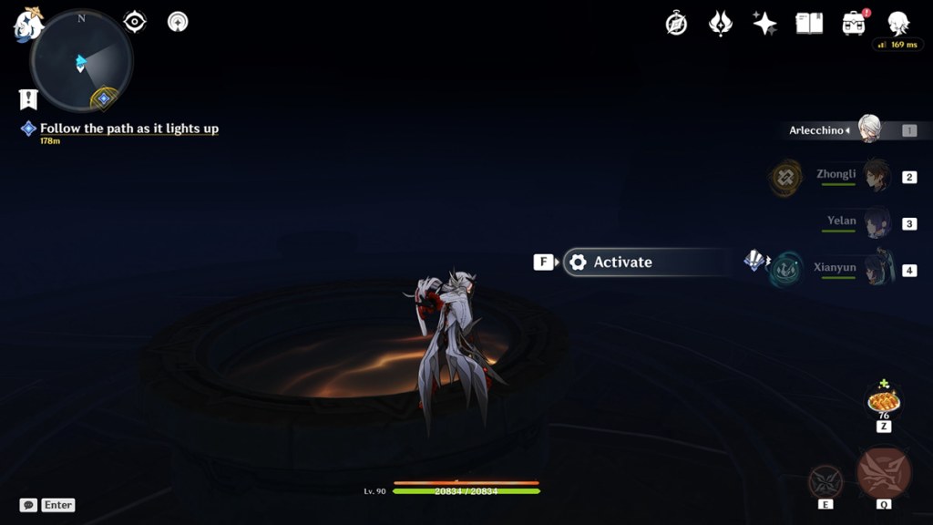 activate the mechanism to light up the path