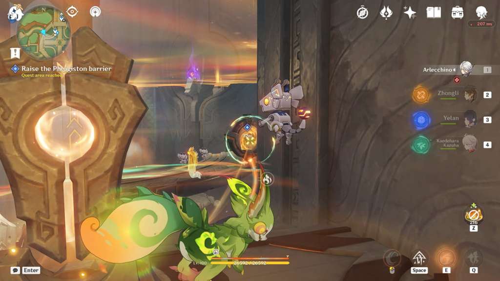 Second pedestal is on the floating platform