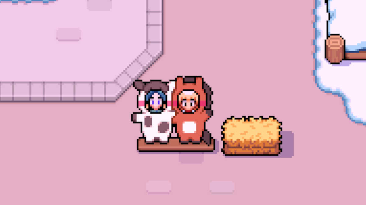 Cutouts at the Animal Festival in Fields of Mistria