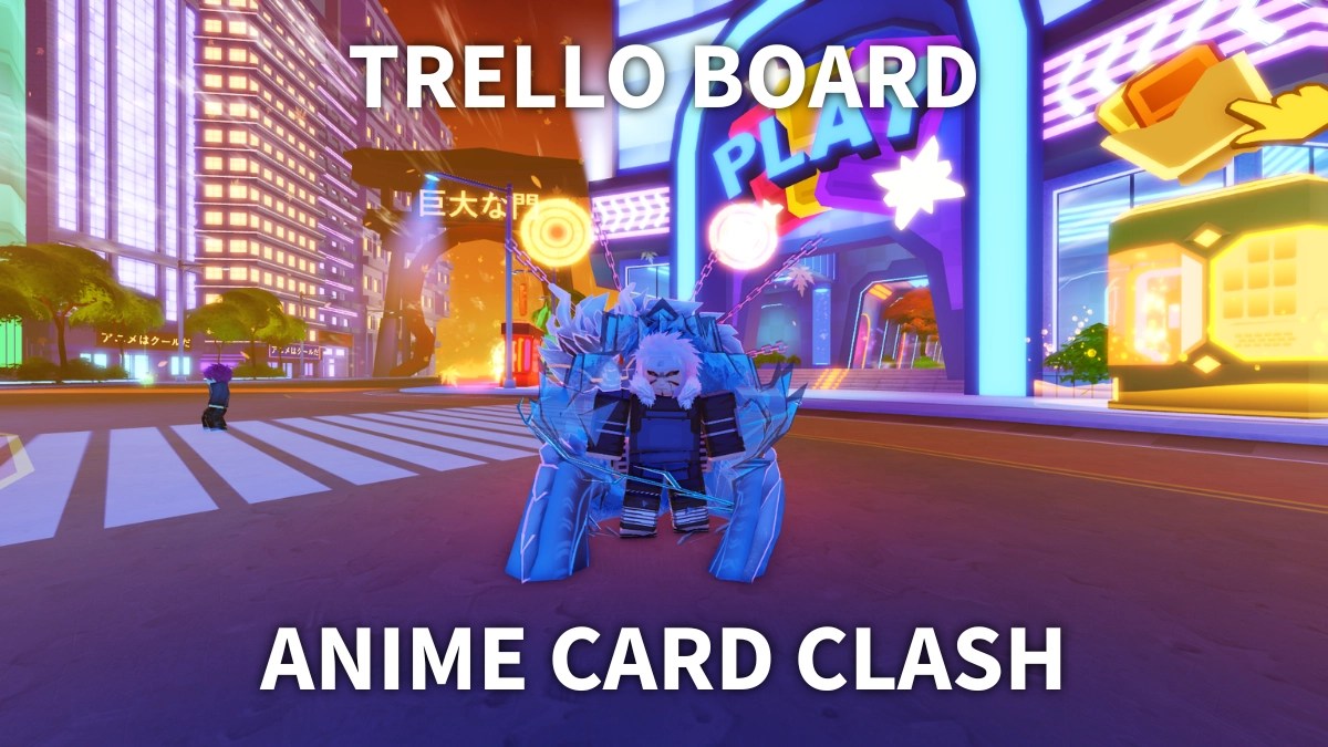 A player standing in the Anime Card Clash lobby