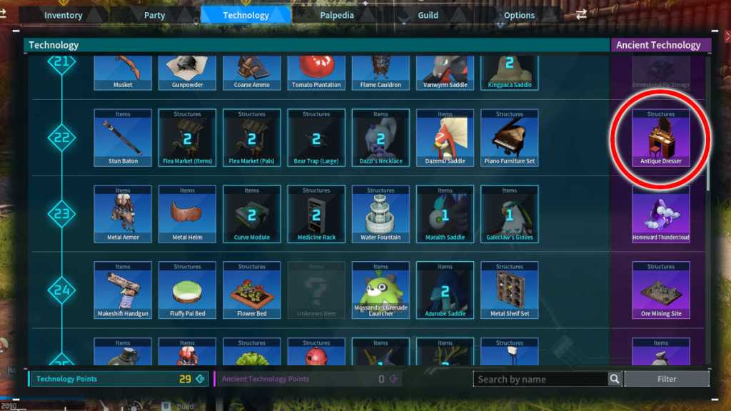 How to unlock the Antique Dresser in Palworld