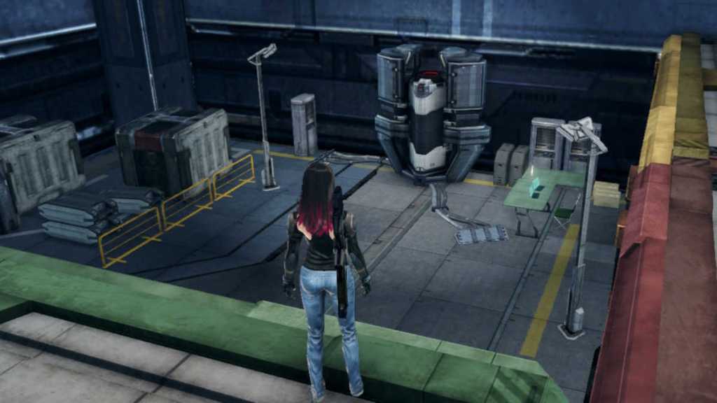 Yardley's Hideout and the machine where you can change your appearance in Xenoblade Chronicles X