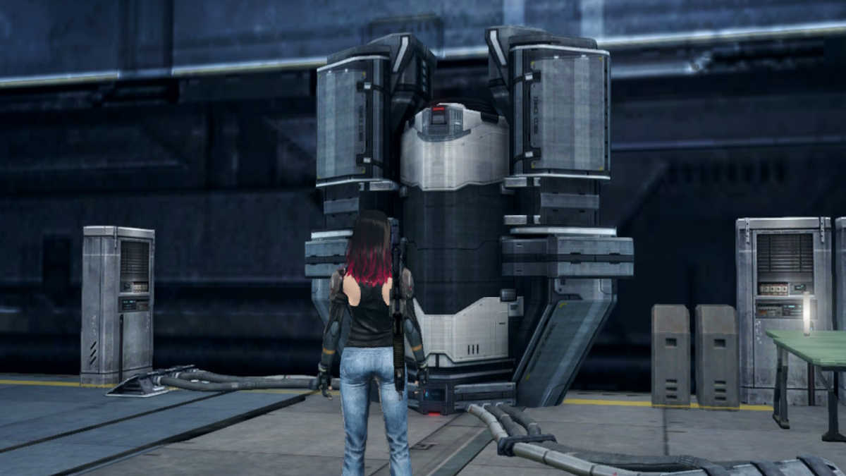 The machine inside Yardley's Hideout that lets you change your appearance in Xenoblade Chronicles X