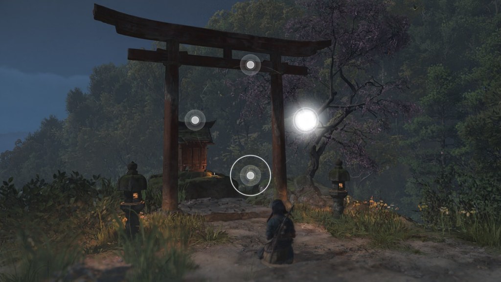Assassin's Creed Shadows screenshot of Naoe at a Kuji-kiri location.