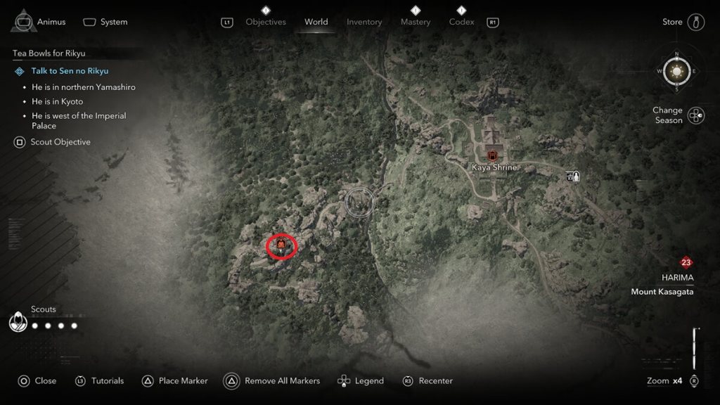 Assassin's Creed Shadows screenshot of the Kuji-kiri location: Harima's Peak.