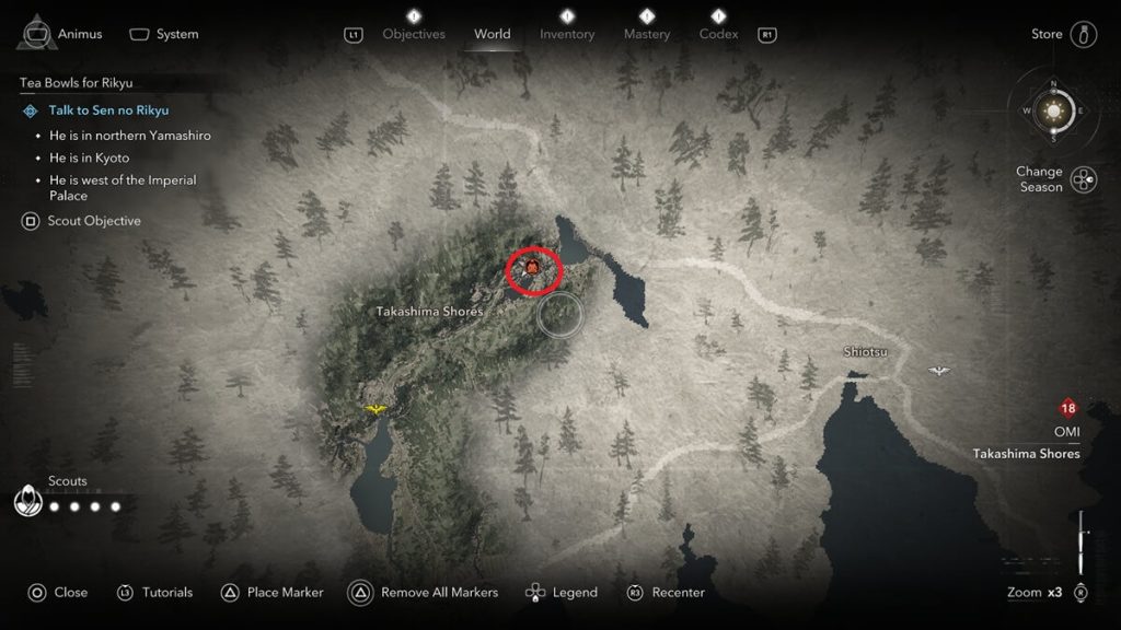 Assassin's Creed Shadows screenshot of the Kuji-kiri location: Himega Falls.