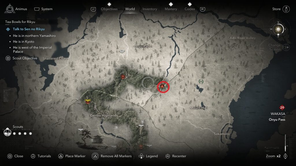 Assassin's Creed Shadows screenshot of the Kuji-kiri location: Monzeki Temple.