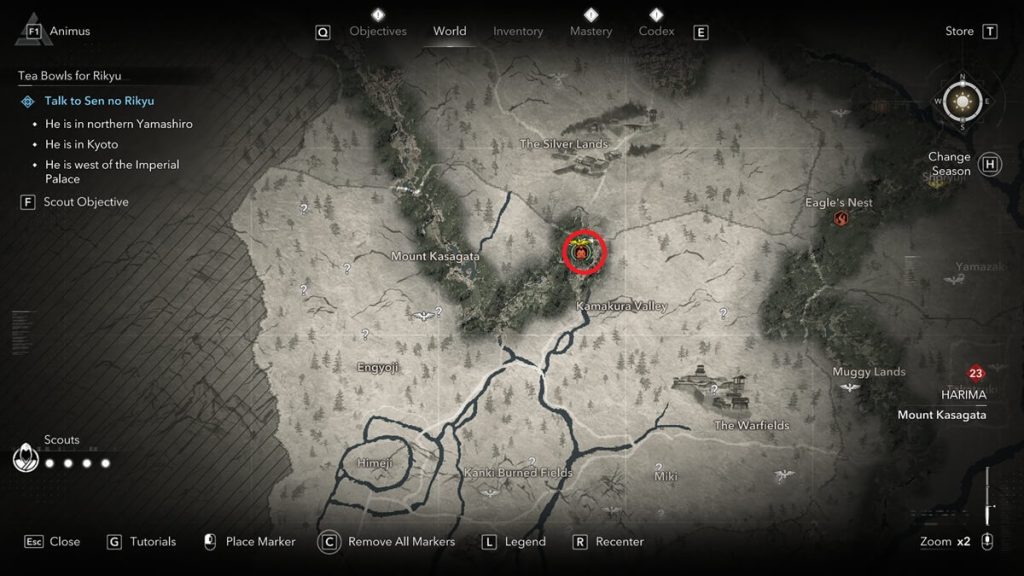 Assassin's Creed Shadows screenshot of the Kuji-kiri location: Mount Sen.