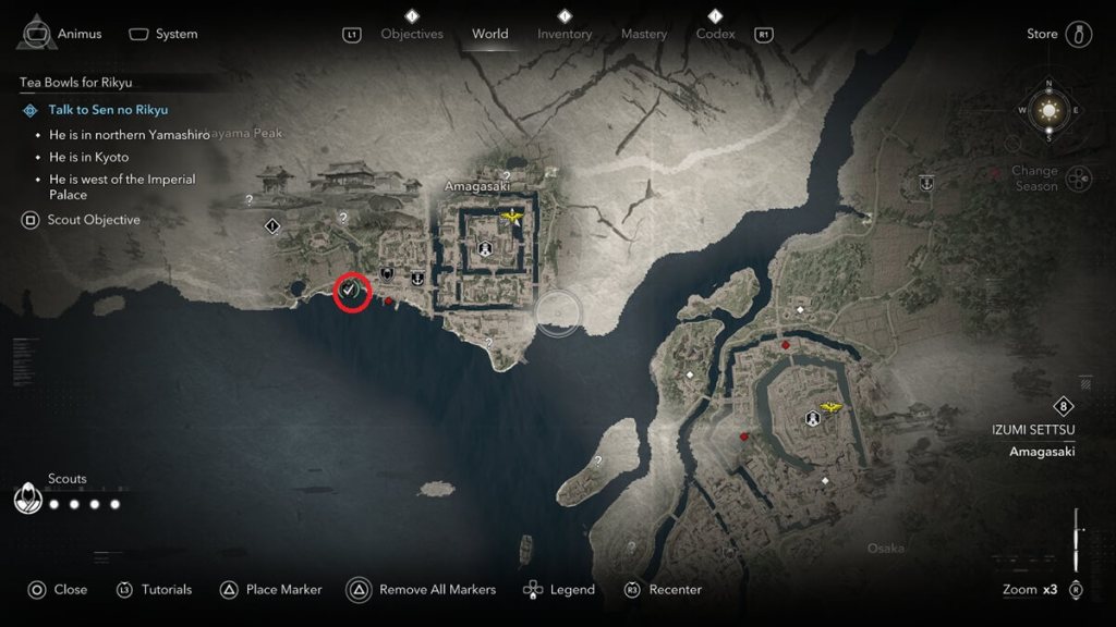 Assassin's Creed Shadows screenshot of the Kuji-kiri location: Windy Shores.