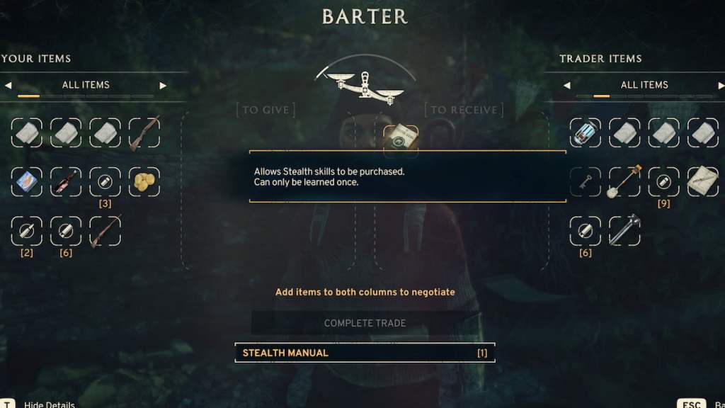 Atomfall Stealth manual in Molly's shop