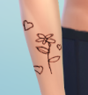 Flower and hearts design in The Sims 4 