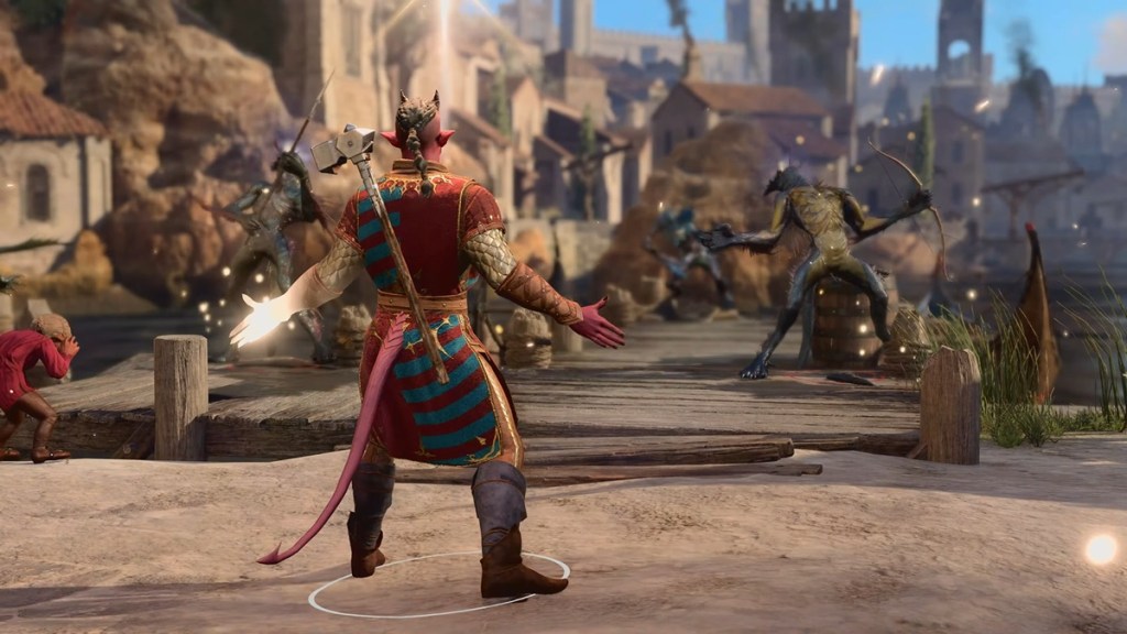 Baldur's Gate 3 screenshot of the Oath of the Crown subclass in action.