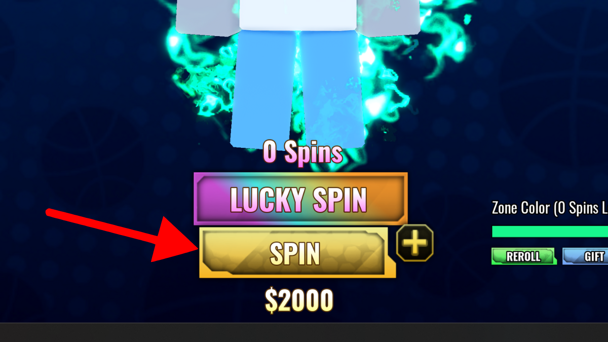 An image of the spin button in the Zone menu in Basketball Zero.