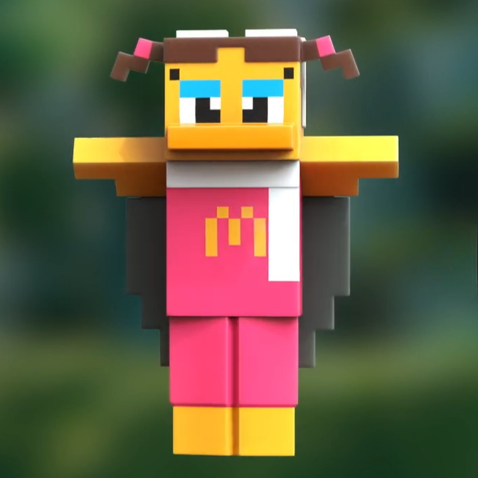 Birdie Wings A Minecraft Movie and McDonald's collectible.