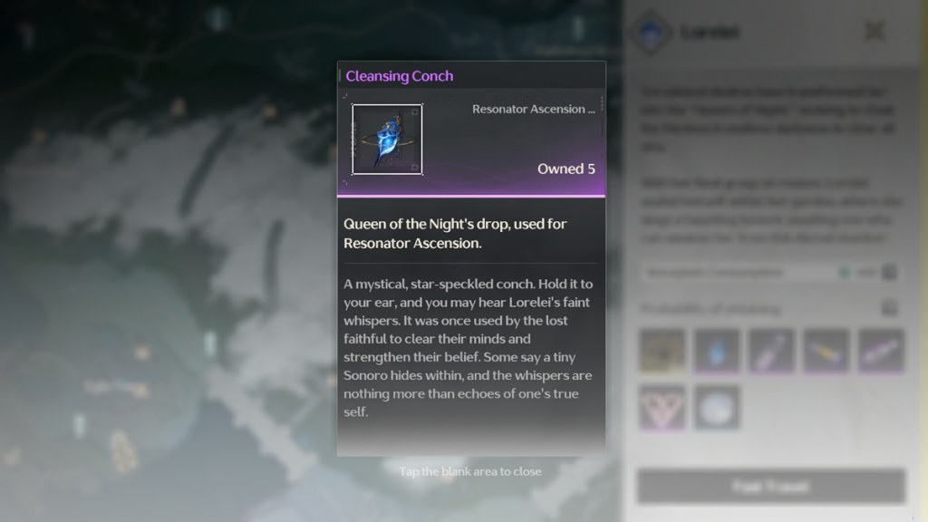 Cleansing Conch is Cantarella's ascension material.