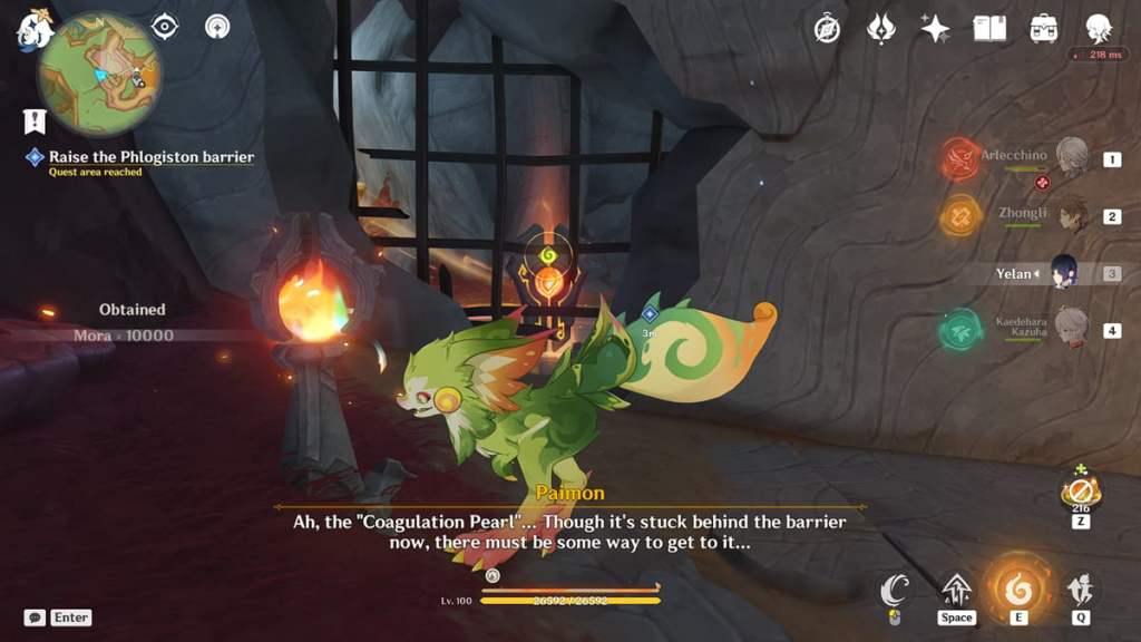 Collecting the coagulation pearl through the gap in the wall