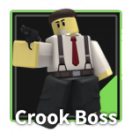 Crook Boss Tower from the Tower Defense Simulator Roblox experience