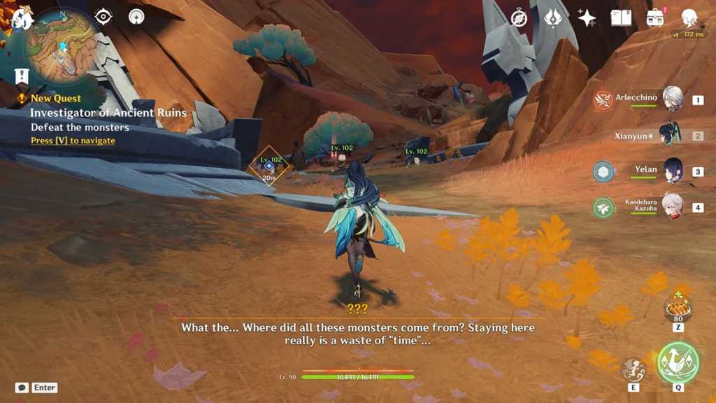 defeat the hilichurls and help the NPCs