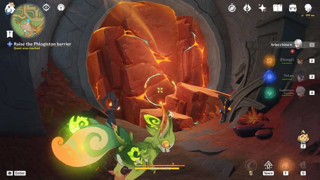 Destroying the pulverite at the cave entrance