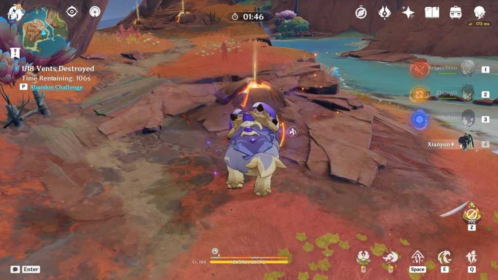 destroying vents to complete Runtuma's challenge