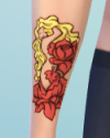 Roses tattoo design in The Sims 4