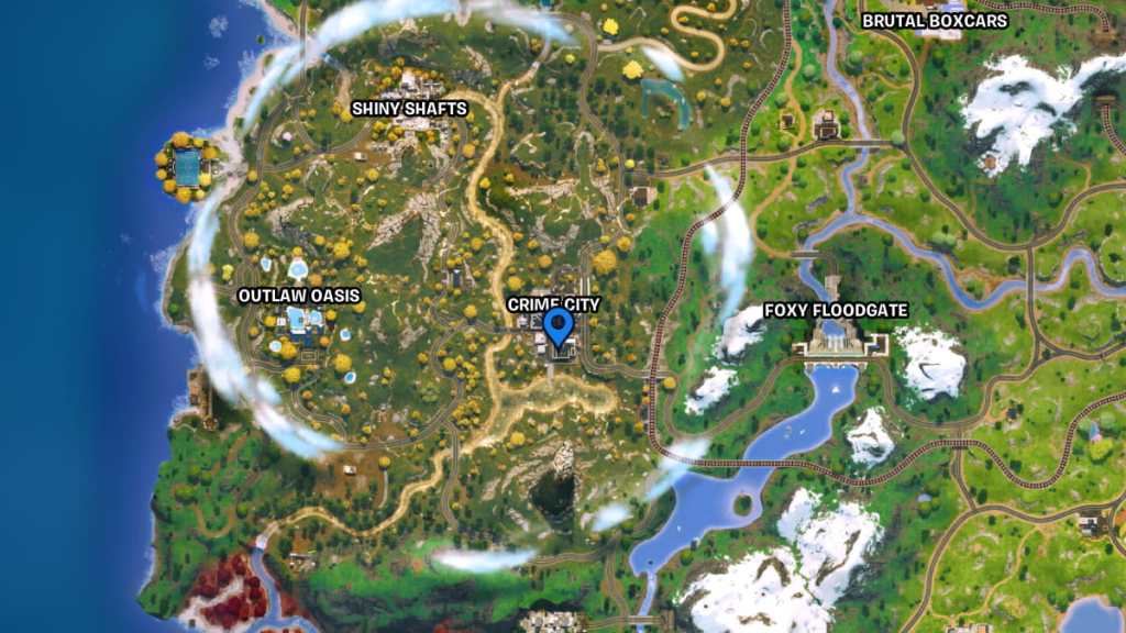 Fortnite Crime City walkie-talkie map location