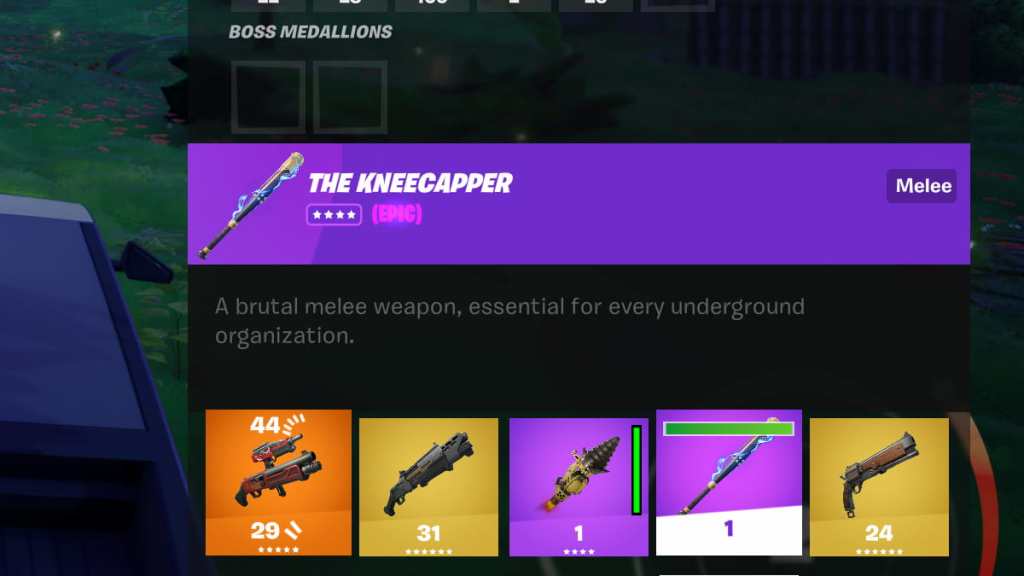 Fortnite Kneecapper weapon description