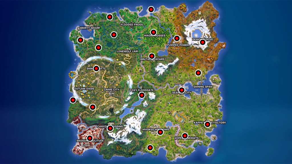 Fortnite shadow briefing map locations