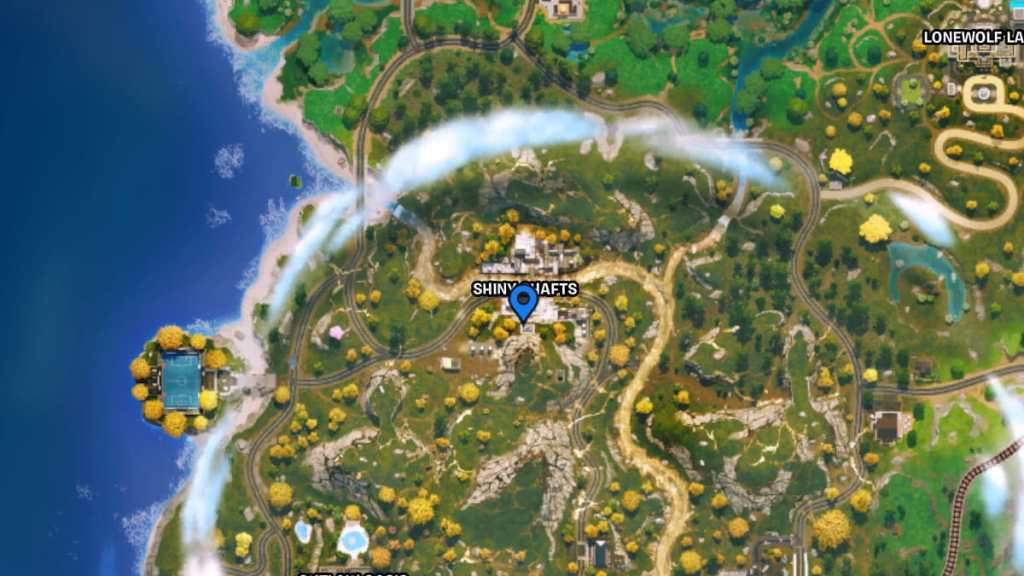 Fortnite Shiny Shafts walkie-talkie map location