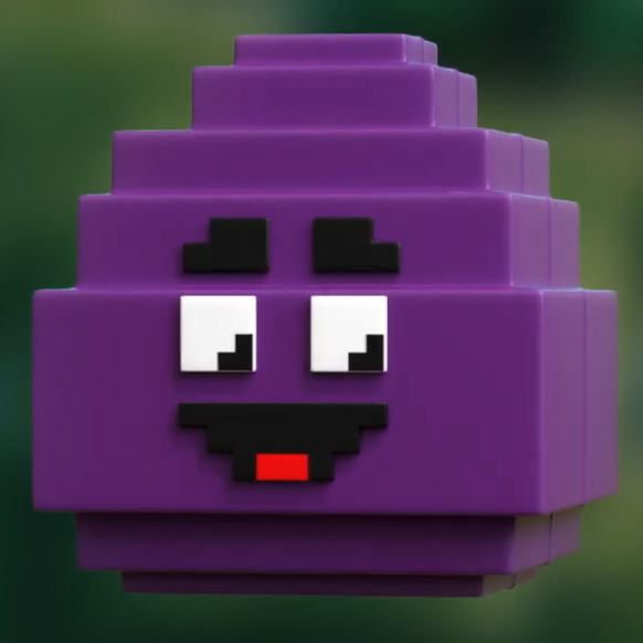 Grimace Egg A Minecraft Movie and McDonald's collectible.