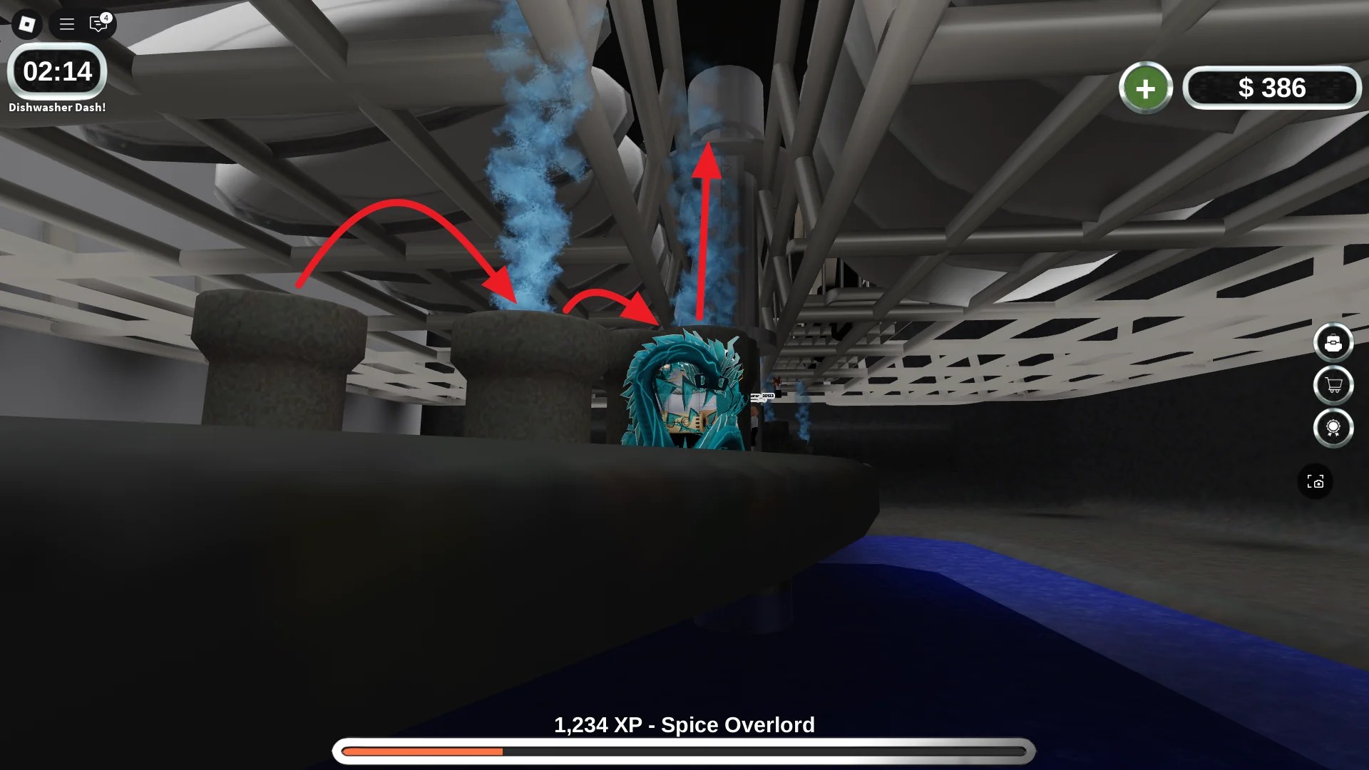 Step one to solving the escape the dishwashes minigame in Hell's Kitchen Roblox experience